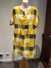 Load image into Gallery viewer, PEONY FASHIONS Check Dress - Mustard
