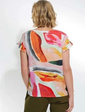Load image into Gallery viewer, MARCO POLO Short Sleeve Abstract Cove Top
