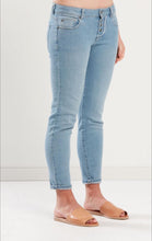 Load image into Gallery viewer, PRIVILEGE Button Fly Jeans - Mid Wash Denim
