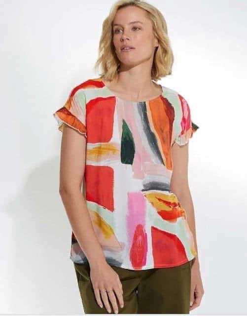 MARCO POLO Short Sleeve Abstract Cove Top