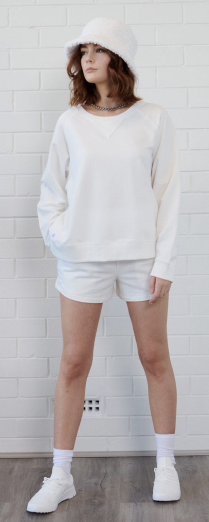 STYLE LAUNDRY Rib Crop Sweat Top