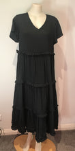 Load image into Gallery viewer, CORDELIA ST Ruffle Tier Dress - Black
