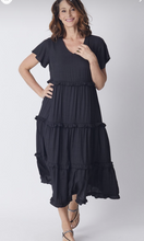 Load image into Gallery viewer, CORDELIA ST Ruffle Tier Dress - Black
