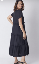 Load image into Gallery viewer, CORDELIA ST Ruffle Tier Dress - Black
