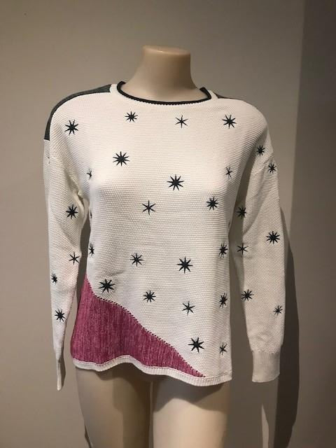 MARCO POLO Long Sleeve Starlight Sweater - Orchid Flower