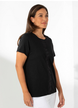 Load image into Gallery viewer, MARCO POLO Short Sleeve Contrast Basic Tee - Black
