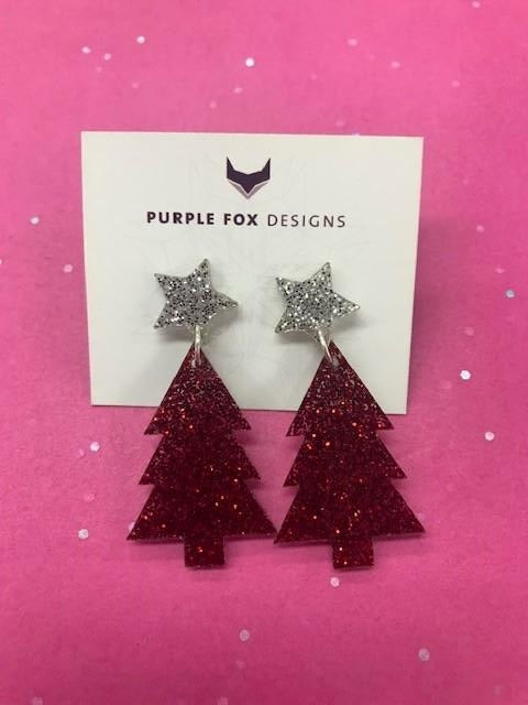 PURPLE FOX DESIGNS Christmas Earrings - #16