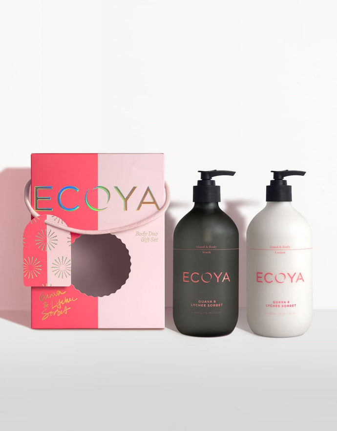 ECOYA Guava & Lychee Sorbet Body Duo Gift Set