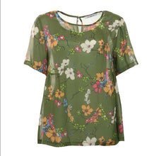 Load image into Gallery viewer, FUNKY STAFF Japan Flowers Daisy Blouse - Military Olive
