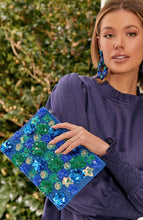 Load image into Gallery viewer, ADORNE Flower Bomb Event Clutch - Blue
