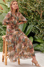 Load image into Gallery viewer, ADORNE Lainee Jungle Cat Maxi Dress

