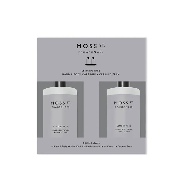 MOSS ST Hand & Body Care Duo (with Ceramic Tray) - Lemongrass
