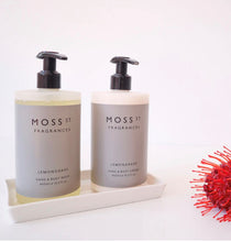 Load image into Gallery viewer, MOSS ST Hand &amp; Body Care Duo (with Ceramic Tray) - Lemongrass
