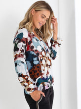 Load image into Gallery viewer, MARCO POLO Ruched Blouse - Wonderland print
