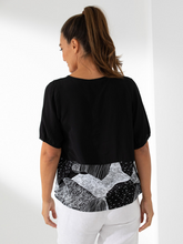 Load image into Gallery viewer, MARCO POLO Short Sleeve Black Mix Shirt
