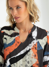 Load image into Gallery viewer, MARCO POLO Layered Long Sleeve Abstract Top
