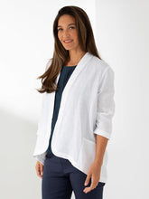 Load image into Gallery viewer, MARCO POLO Detailed Linen Jacket - White
