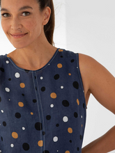 Load image into Gallery viewer, MARCO POLO Sleeveless Spot Dress - Slate
