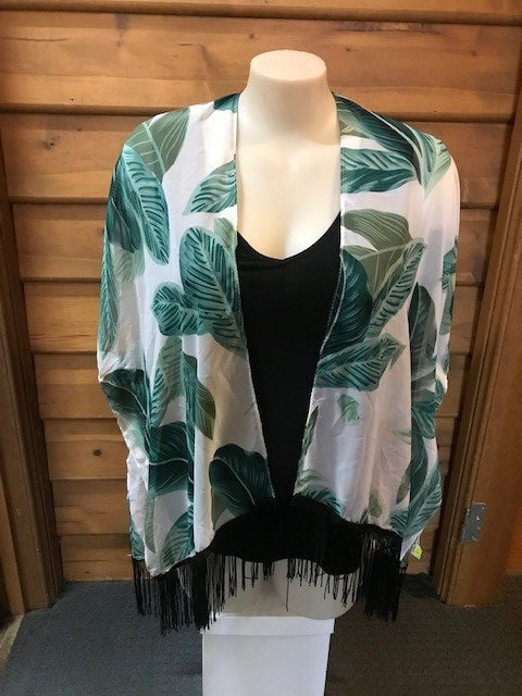 PARADISE BLISS Kimono - White/Green