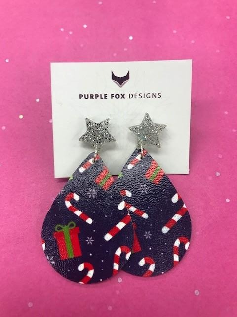 PURPLE FOX DESIGNS Christmas Earrings - #17