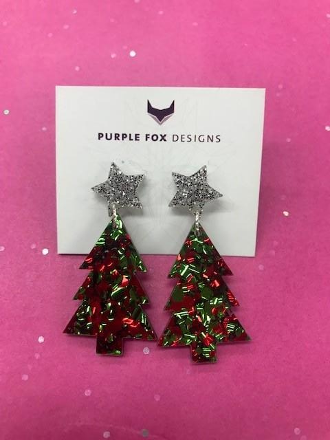 PURPLE FOX DESIGNS Christmas Earrings - #19