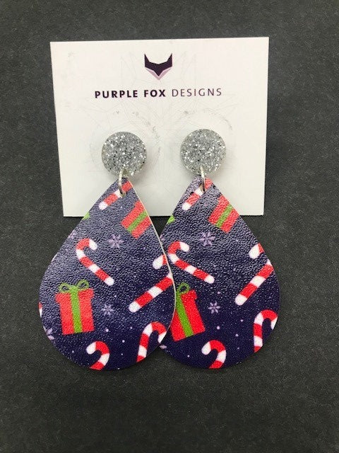 PURPLE FOX DESIGNS Christmas Earrings - #25