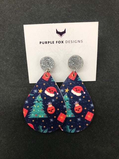 PURPLE FOX DESIGNS Christmas Earrings - #27