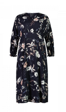 Load image into Gallery viewer, VASSALLI Long Sleeve V-Neck Batwing Dress - Silhouette print
